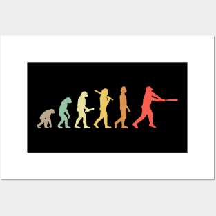 Retro Baseball Evolution Gift For Baseball Players Posters and Art